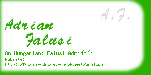 adrian falusi business card